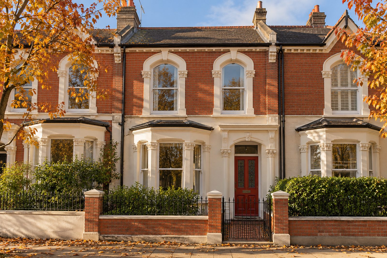Front exterior, eye-level view of the front elevation - 4-bedroom terraced house in Putney