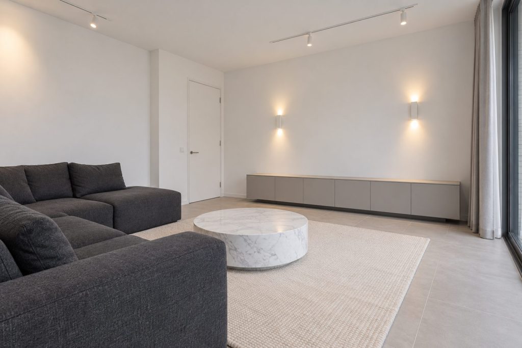 Living room, view from the opposite corner - 2-bedroom flat in Wandsworth