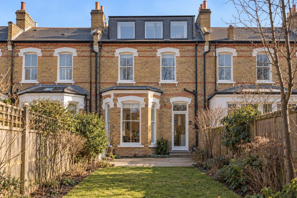 Rear garden, rear elevation seen from the garden - 4-bedroom terraced house in Battersea
