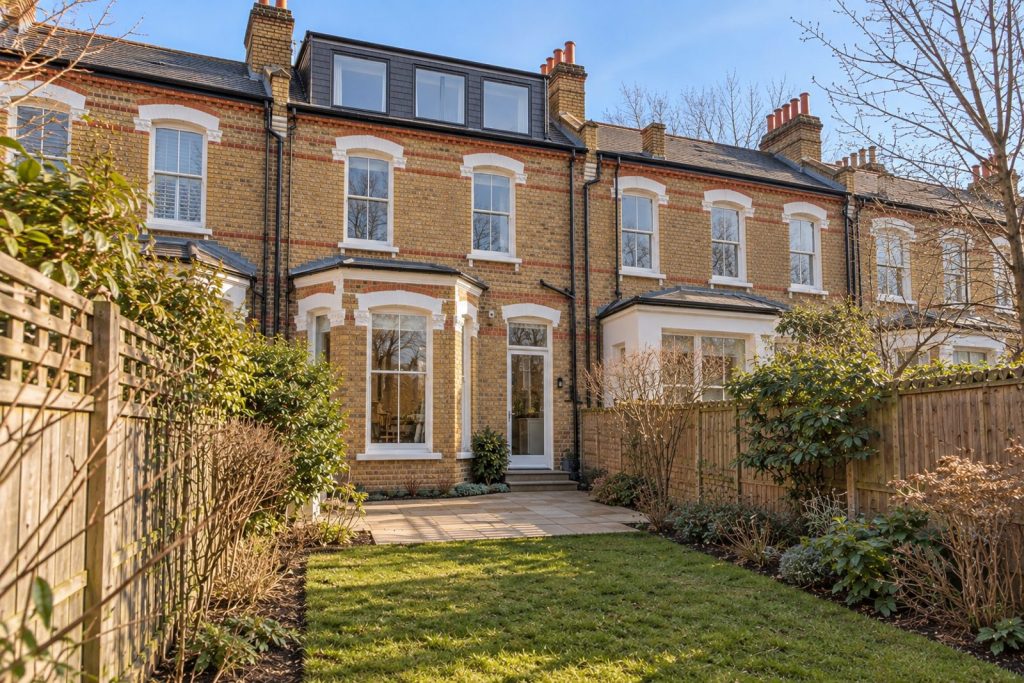 Rear garden, the garden looking back toward the house - 4-bedroom terraced house in Battersea