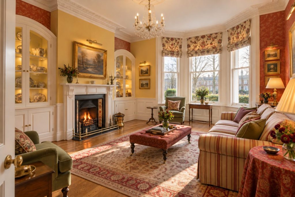 Sitting room, wide view from the doorway - 4-bedroom terraced house in Battersea