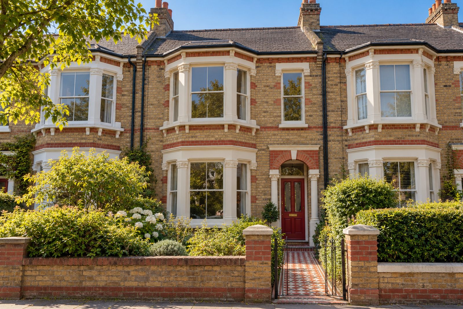 Front exterior, eye-level view of the front elevation - 3-bedroom terraced house in Southfields