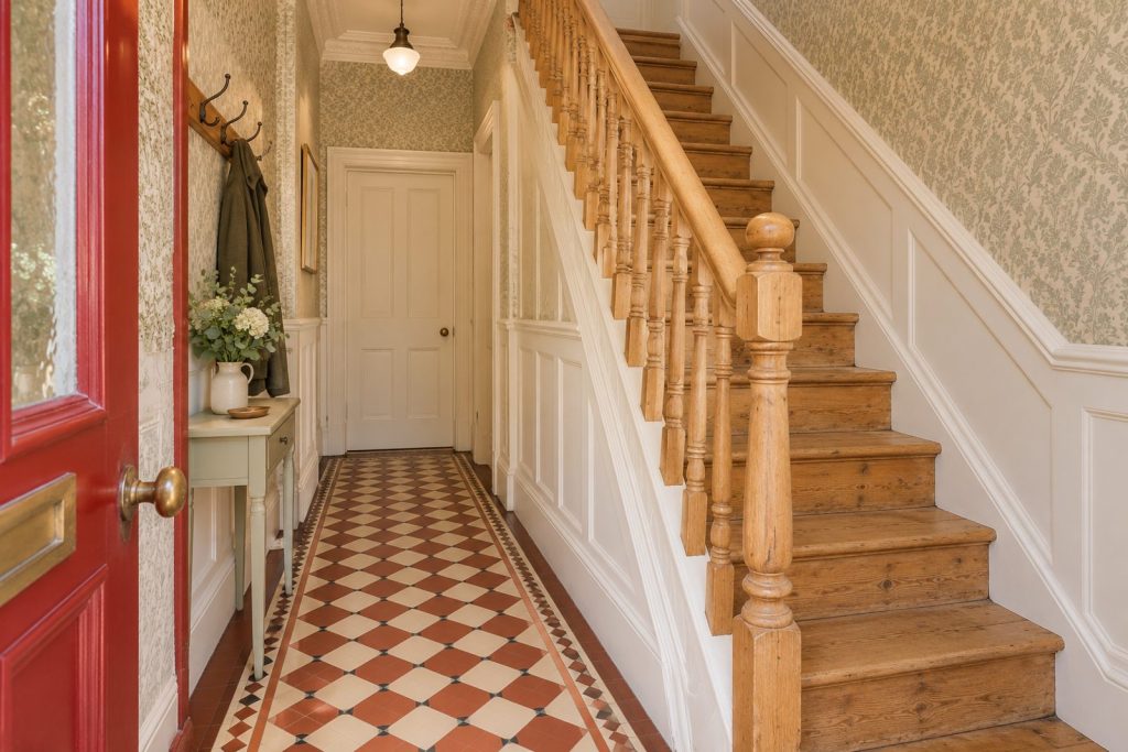 Hall, wide view from the doorway - 3-bedroom terraced house in Southfields