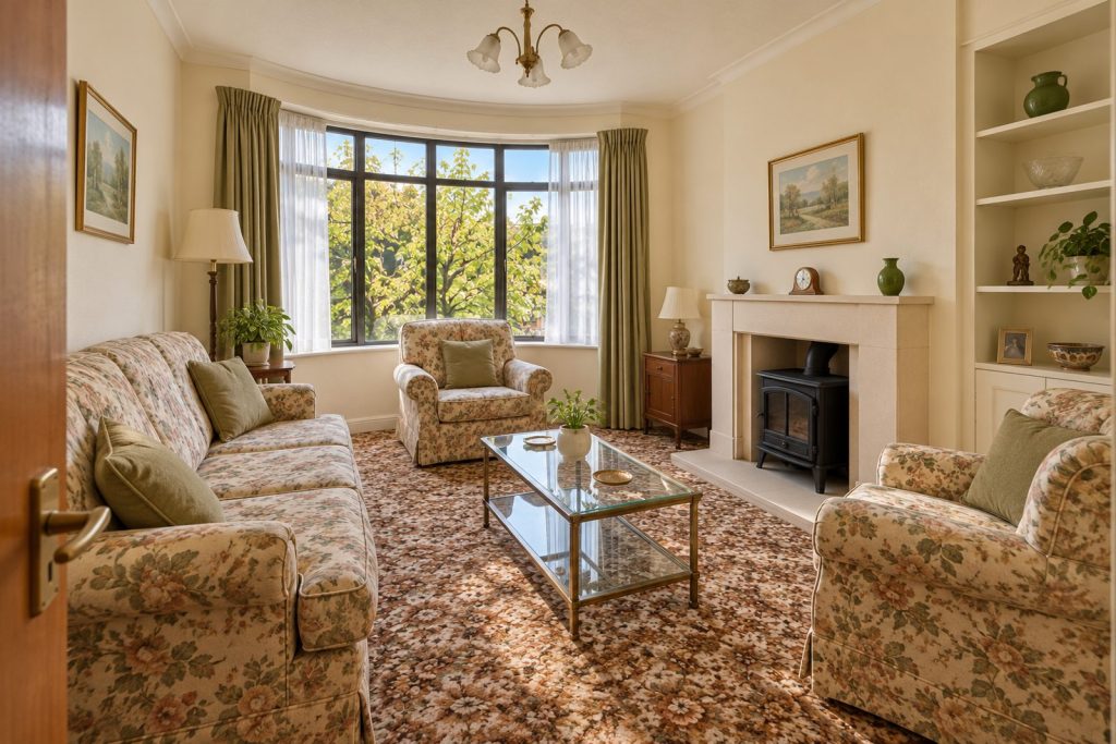 Sitting room, wide view from the doorway - 2-bedroom flat in Balham