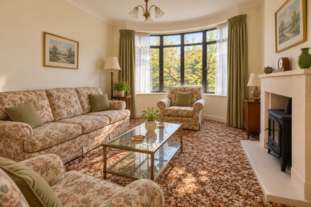 Sitting room, view toward the window - 2-bedroom flat in Balham