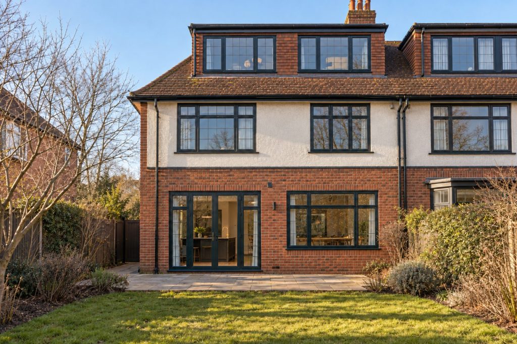 Rear garden, rear elevation seen from the garden - 4-bedroom semi-detached house in Putney
