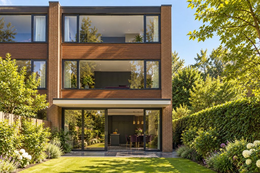 Rear garden, rear elevation seen from the garden - 4-bedroom semi-detached house in Earlsfield