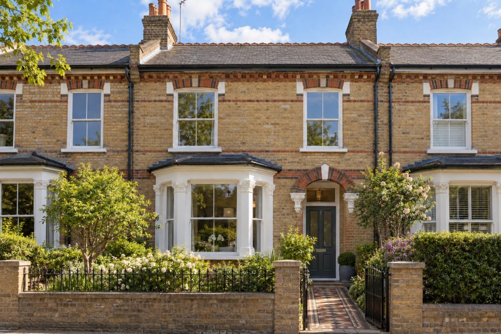 Front exterior, eye-level view of the front elevation - 5-bedroom terraced house in Wandsworth