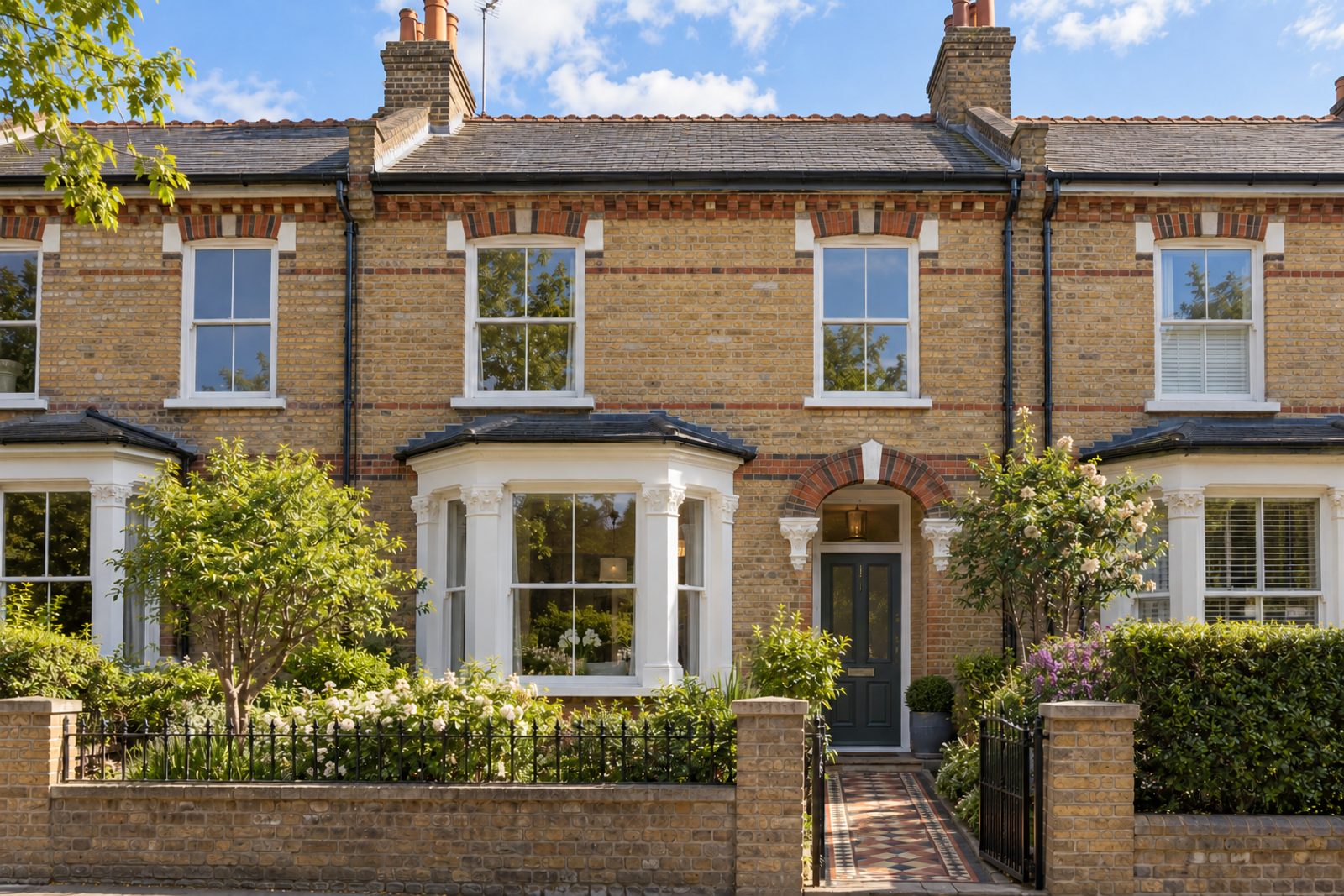 Front exterior, eye-level view of the front elevation - 5-bedroom terraced house in Wandsworth