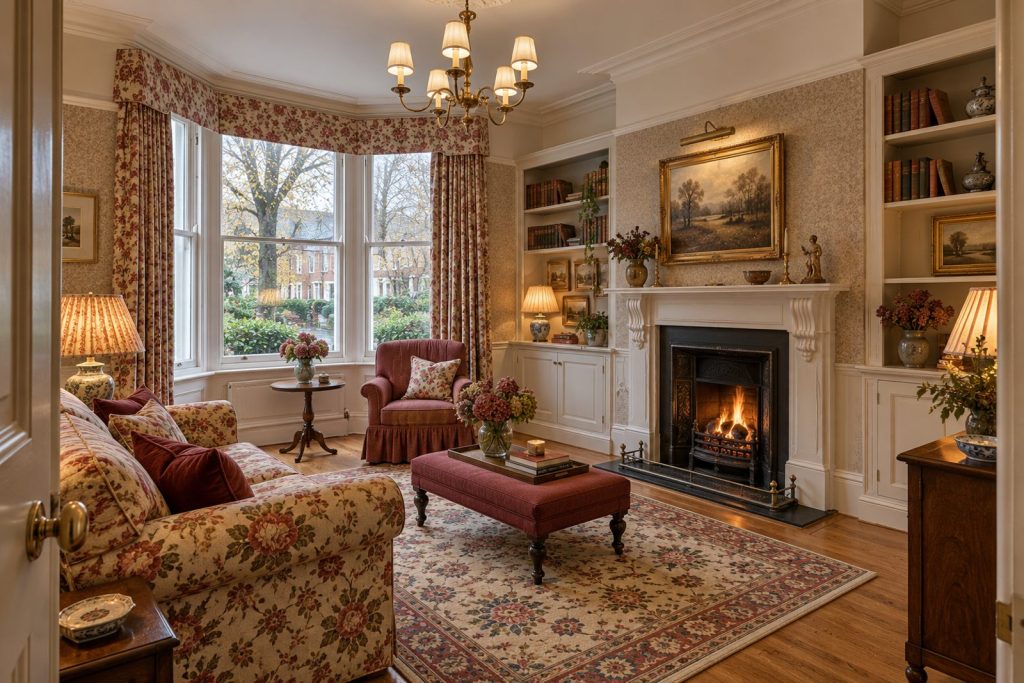 Sitting room, wide view from the doorway - 4-bedroom terraced house in Tooting