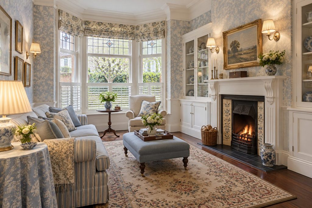Sitting room, wide view from the doorway - 5-bedroom terraced house in Putney