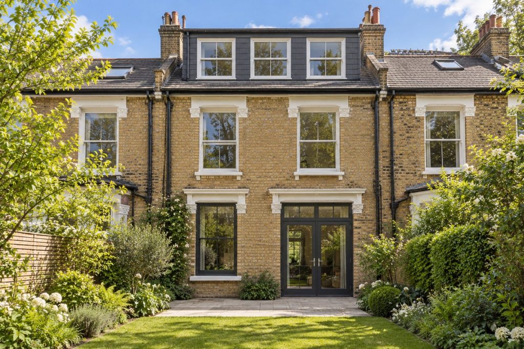 Rear garden, rear elevation seen from the garden - 4-bedroom terraced house in Tooting
