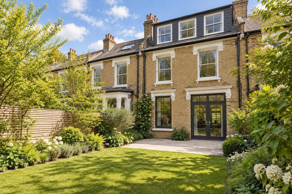 Rear garden, the garden looking back toward the house - 4-bedroom terraced house in Tooting