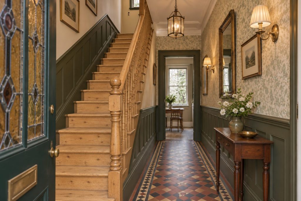 Hall, wide view from the doorway - 4-bedroom town house in Wandsworth