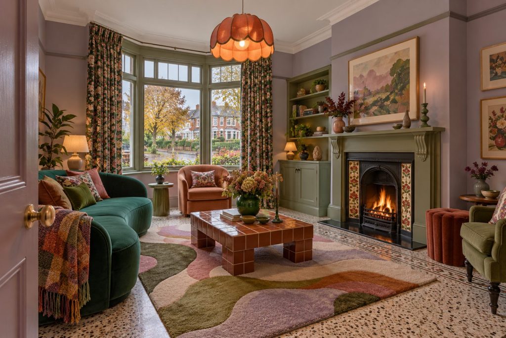 Sitting room, wide view from the doorway - 4-bedroom semi-detached house in Battersea