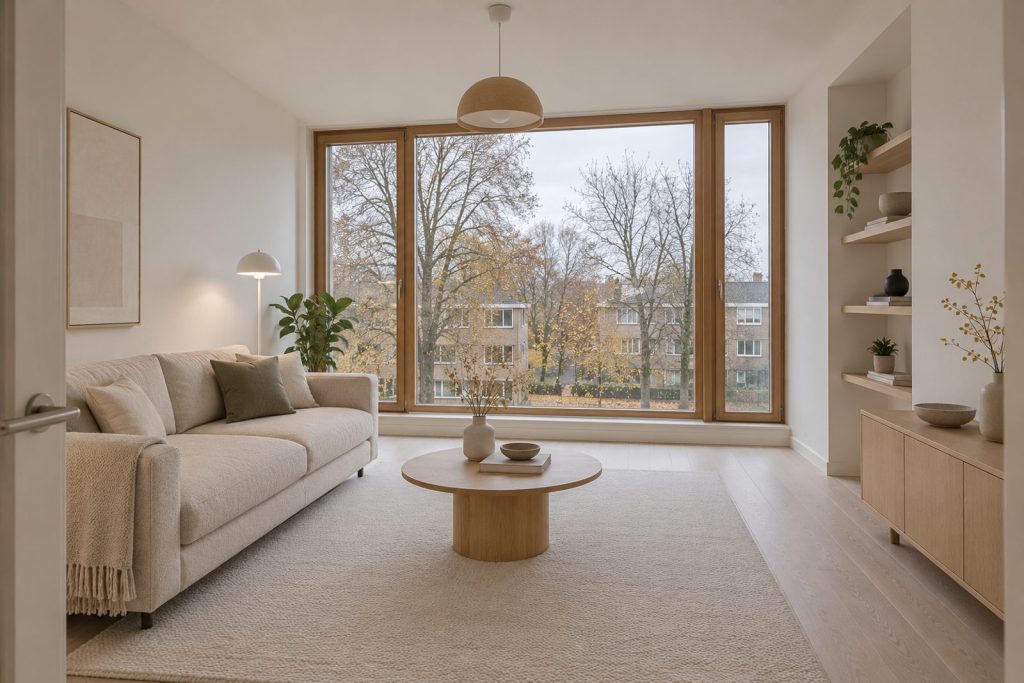 Living room, wide view from the doorway - 2-bedroom flat in Earlsfield
