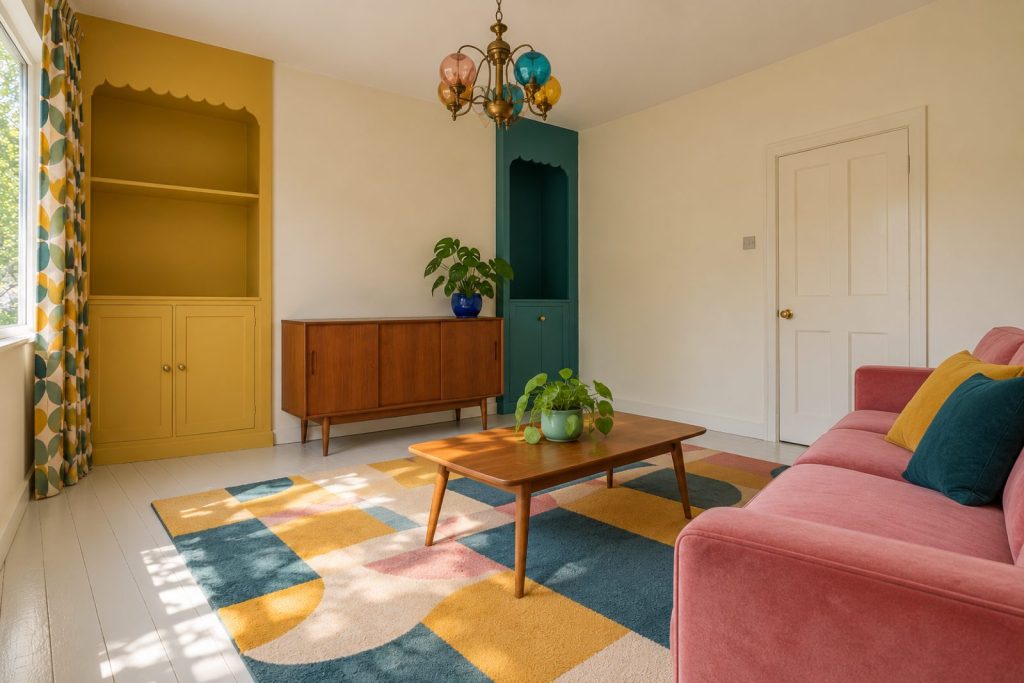 Living room, view from the opposite corner - 2-bedroom flat in Battersea