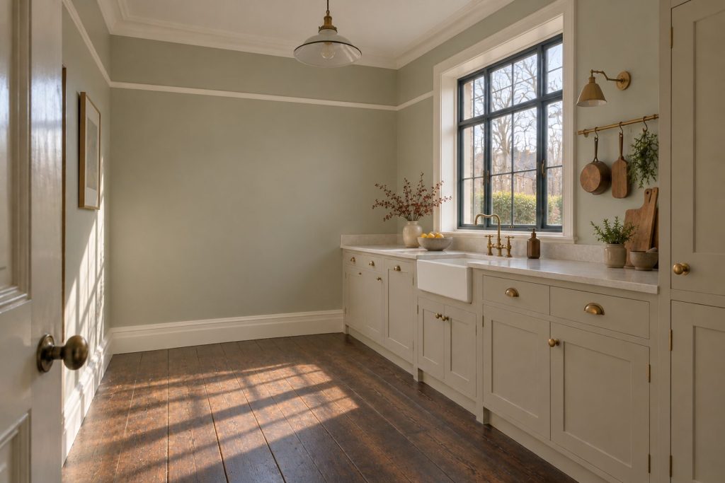 Kitchen, wide view from the doorway - 3-bedroom flat in Earlsfield