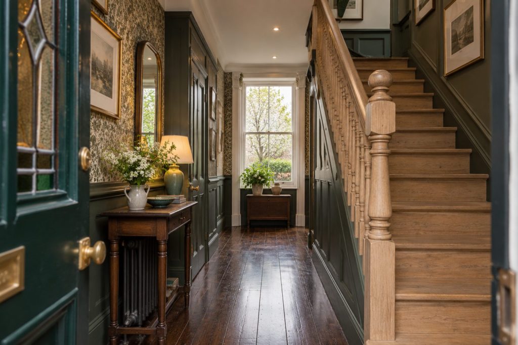 Hall, wide view from the doorway - 4-bedroom terraced house in Putney