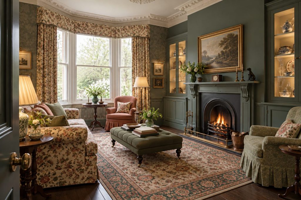 Sitting room, wide view from the doorway - 4-bedroom terraced house in Putney