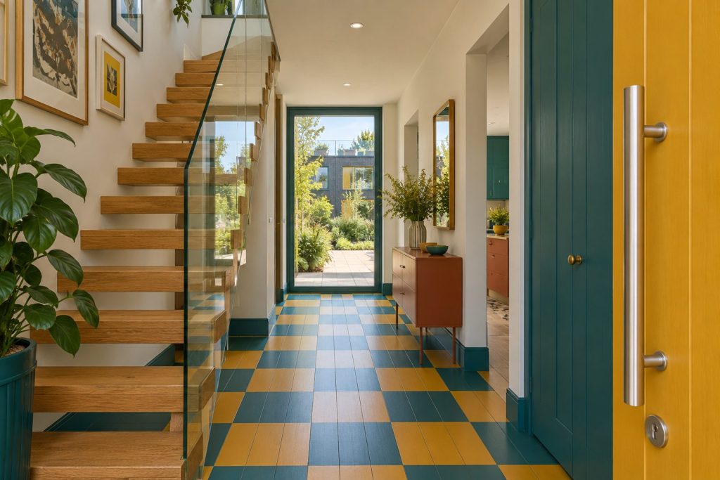Hall, wide view from the doorway - 4-bedroom terraced house in Fulham