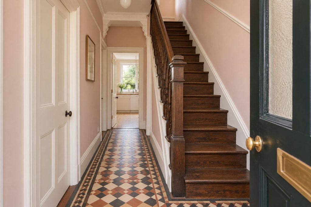 Hall, wide view from the doorway - 5-bedroom terraced house in Brixton