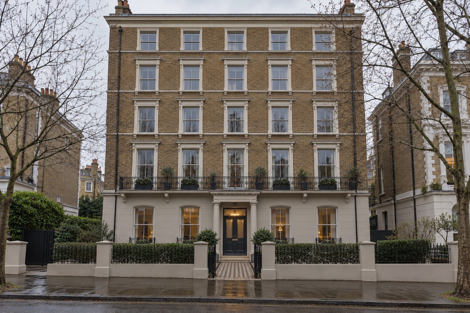 Front exterior, eye-level view of the building and its entrance - 3-bedroom maisonette in Wandsworth