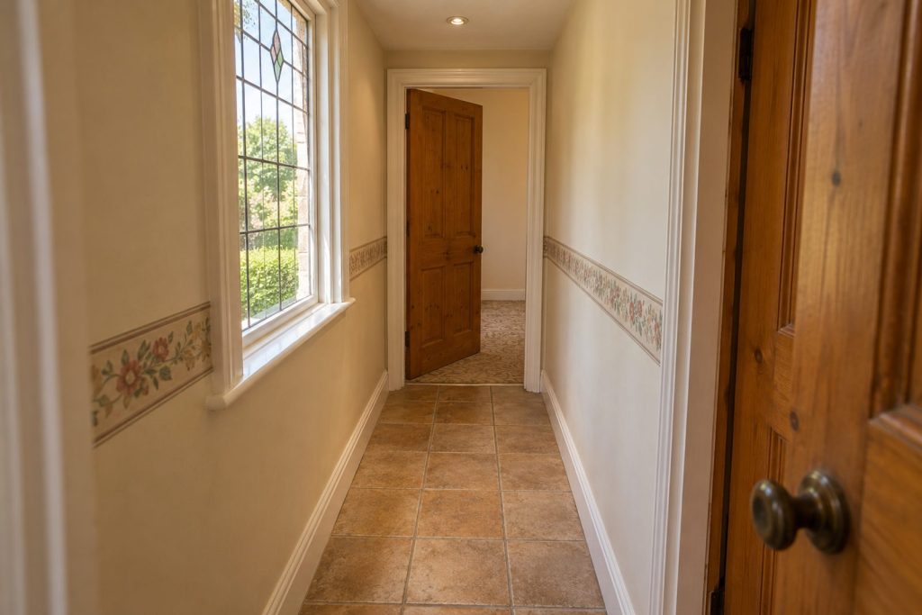 Entrance hall, wide view from the doorway - 1-bedroom flat in Clapham