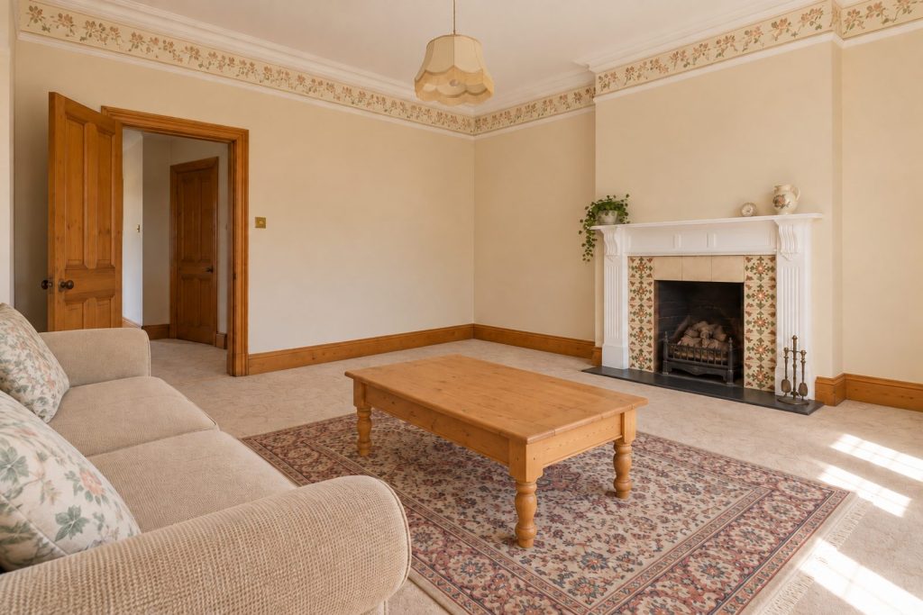 Sitting room, view from the opposite corner - 1-bedroom flat in Clapham