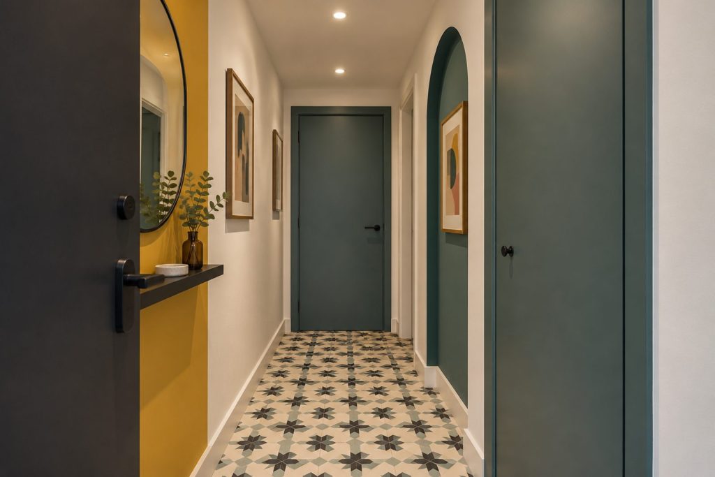 Entrance hall, wide view from the doorway - 2-bedroom flat in Putney