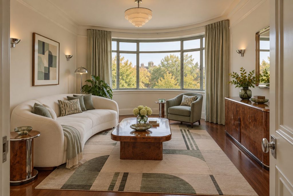 Sitting room, wide view from the doorway - 2-bedroom flat in Wandsworth
