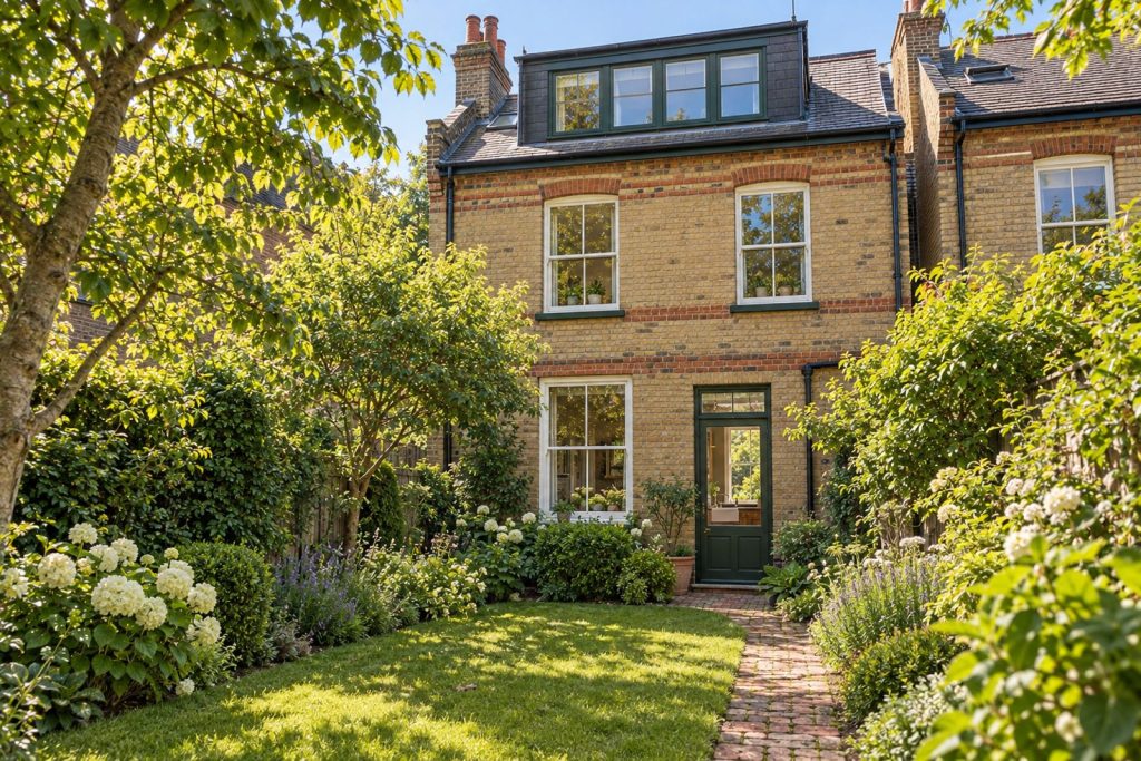 Rear garden, rear elevation seen from the garden - 4-bedroom semi-detached house in Southfields
