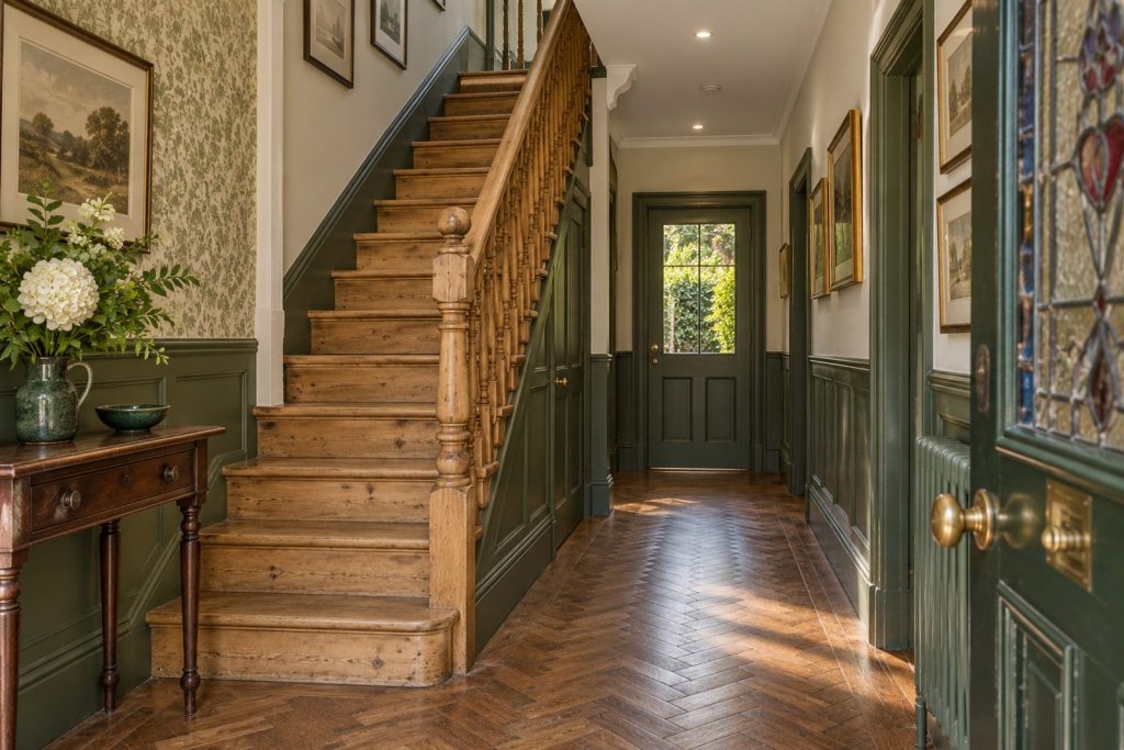 Hall, wide view from the doorway - 4-bedroom semi-detached house in Southfields