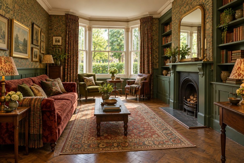 Sitting room, wide view from the doorway - 4-bedroom semi-detached house in Southfields