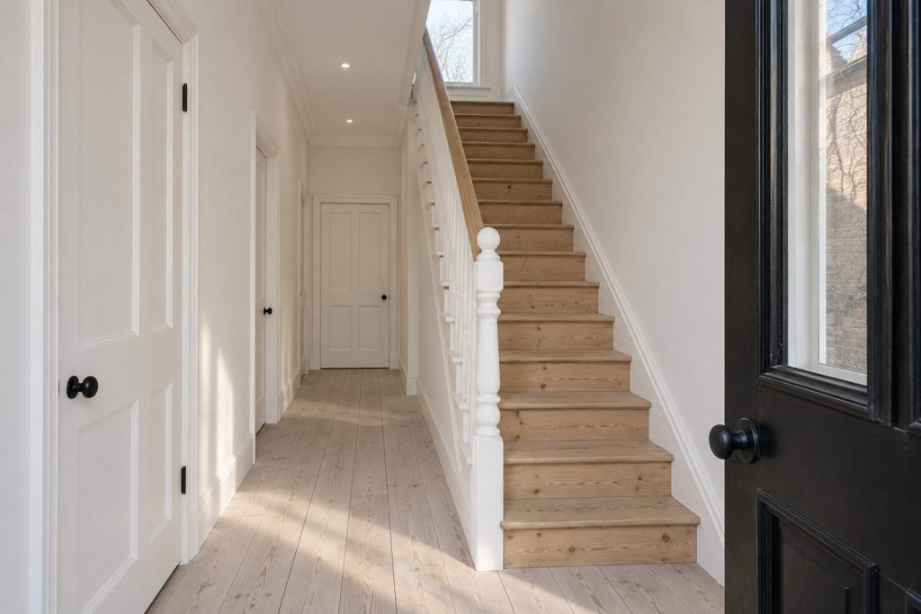 Hall, wide view from the doorway - 4-bedroom semi-detached house in Putney
