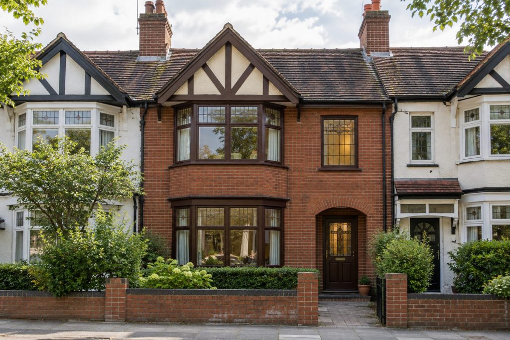 Front exterior, eye-level view of the front elevation - 4-bedroom terraced house in Wimbledon