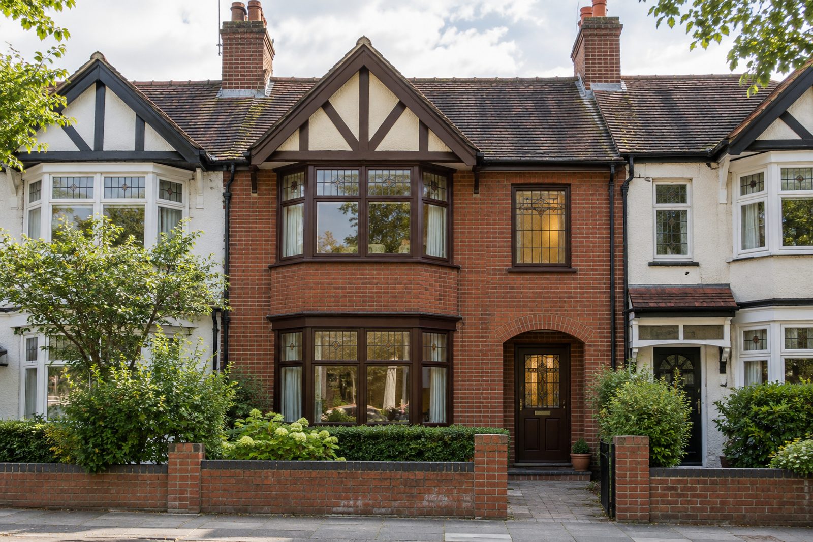 Front exterior, eye-level view of the front elevation - 4-bedroom terraced house in Wimbledon