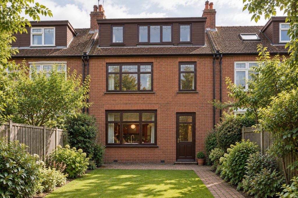 Rear garden, rear elevation seen from the garden - 4-bedroom terraced house in Wimbledon