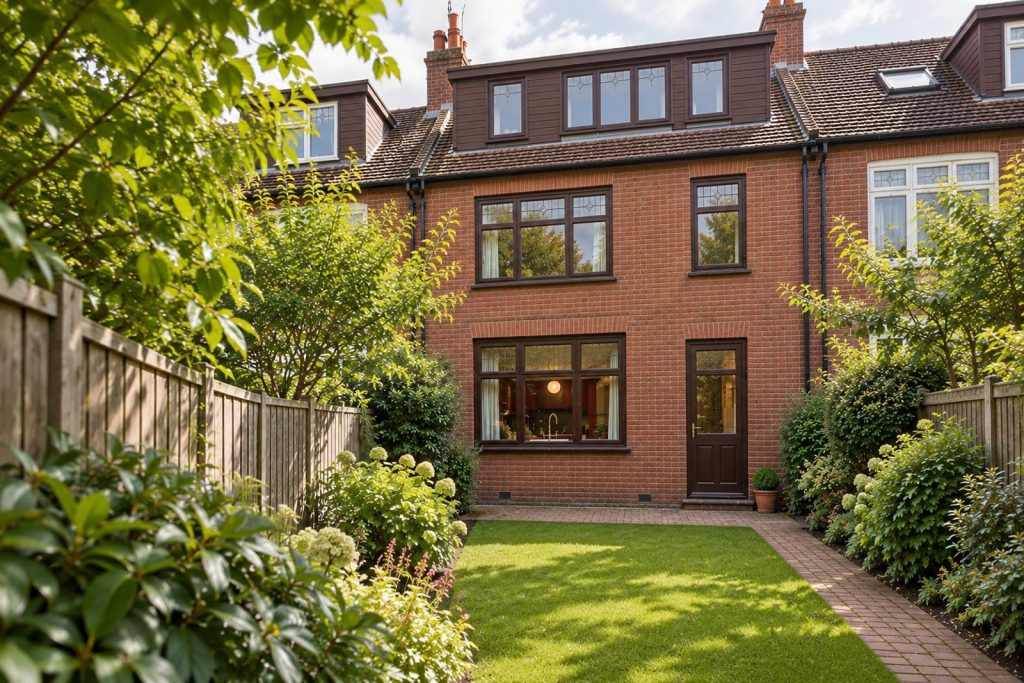 Rear garden, the garden looking back toward the house - 4-bedroom terraced house in Wimbledon
