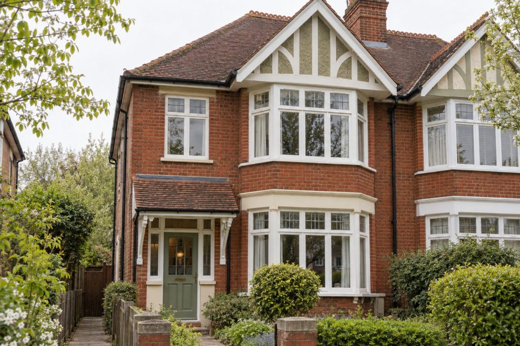 Front exterior, eye-level view of the front elevation - 4-bedroom semi-detached house in Balham