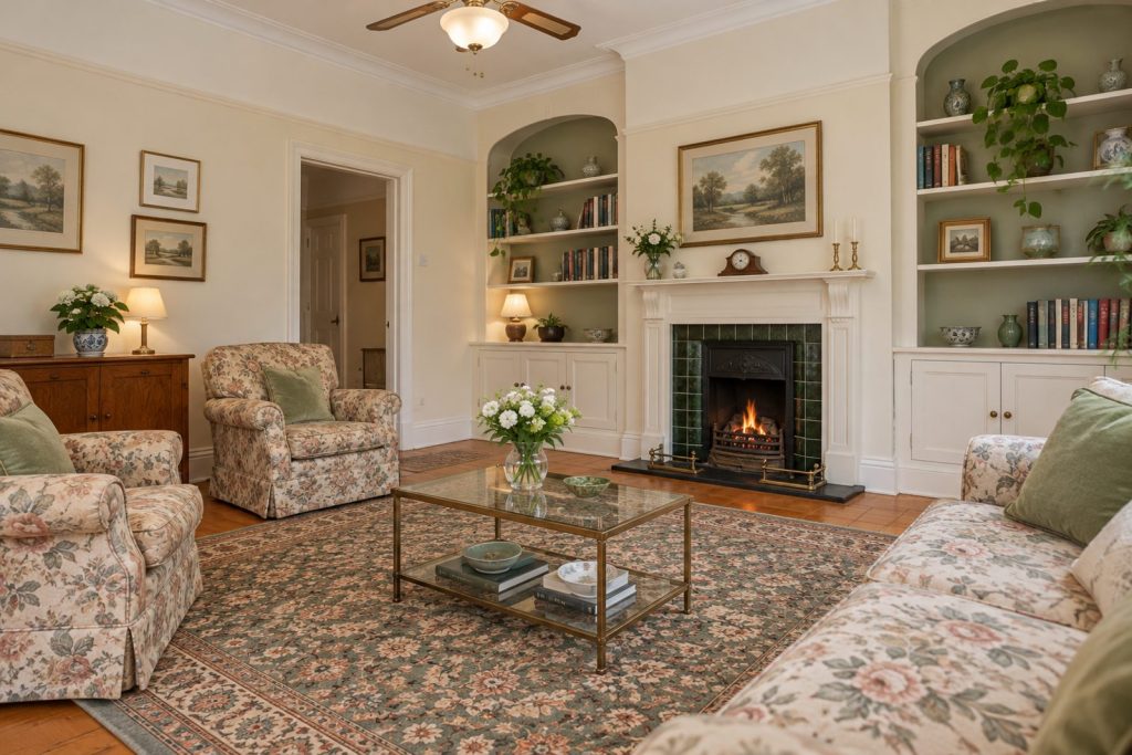 Sitting room, wide view from the doorway - 4-bedroom semi-detached house in Balham