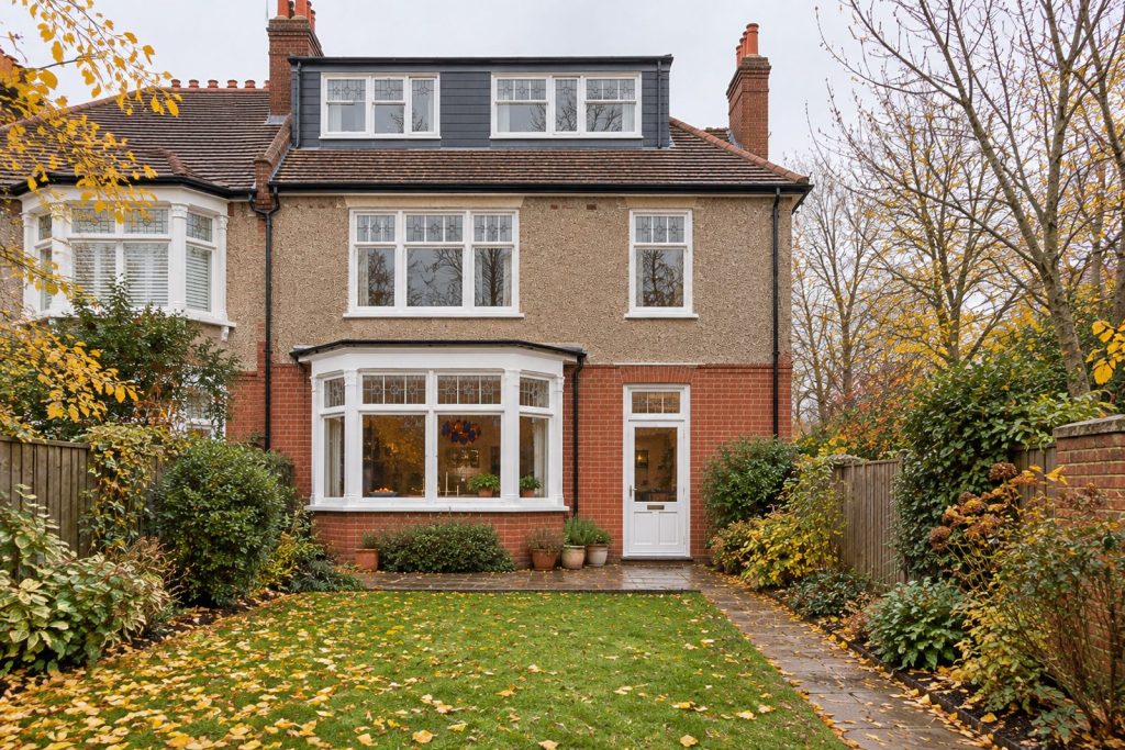 Rear garden, rear elevation seen from the garden - 5-bedroom semi-detached house in Wandsworth