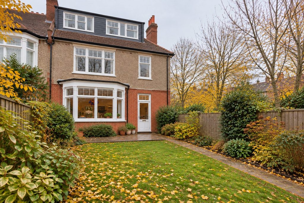 Rear garden, the garden looking back toward the house - 5-bedroom semi-detached house in Wandsworth
