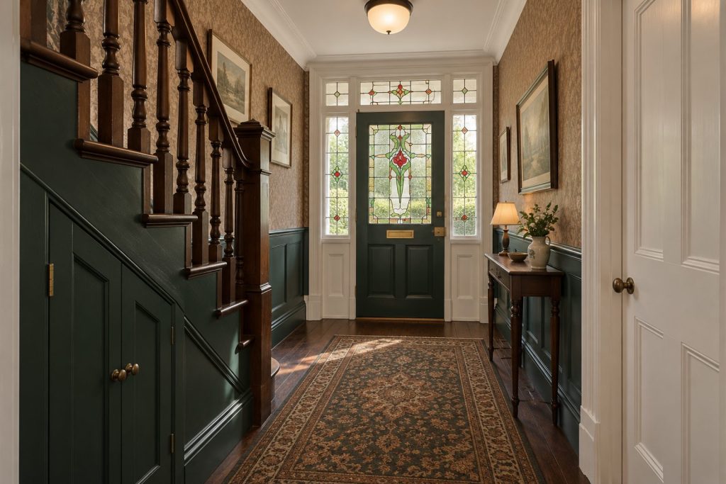 Hall, wide view from the doorway - 3-bedroom terraced house in Wimbledon