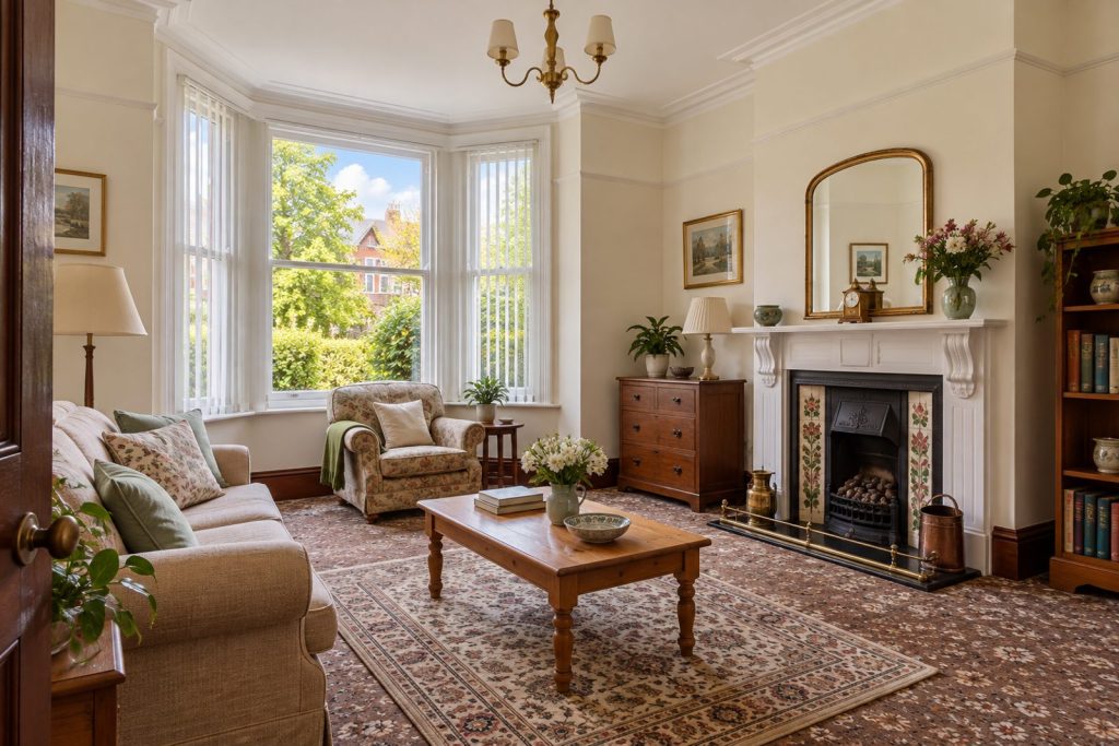 Sitting room, wide view from the doorway - 4-bedroom terraced house in Balham