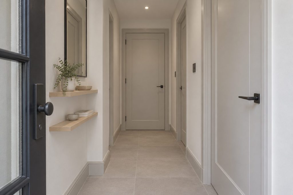 Entrance hall, wide view from the doorway - 2-bedroom maisonette in Earlsfield