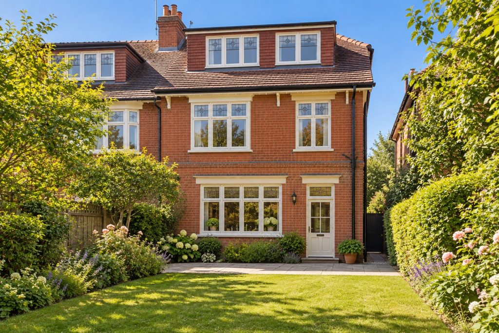 Rear garden, rear elevation seen from the garden - 4-bedroom semi-detached house in Clapham