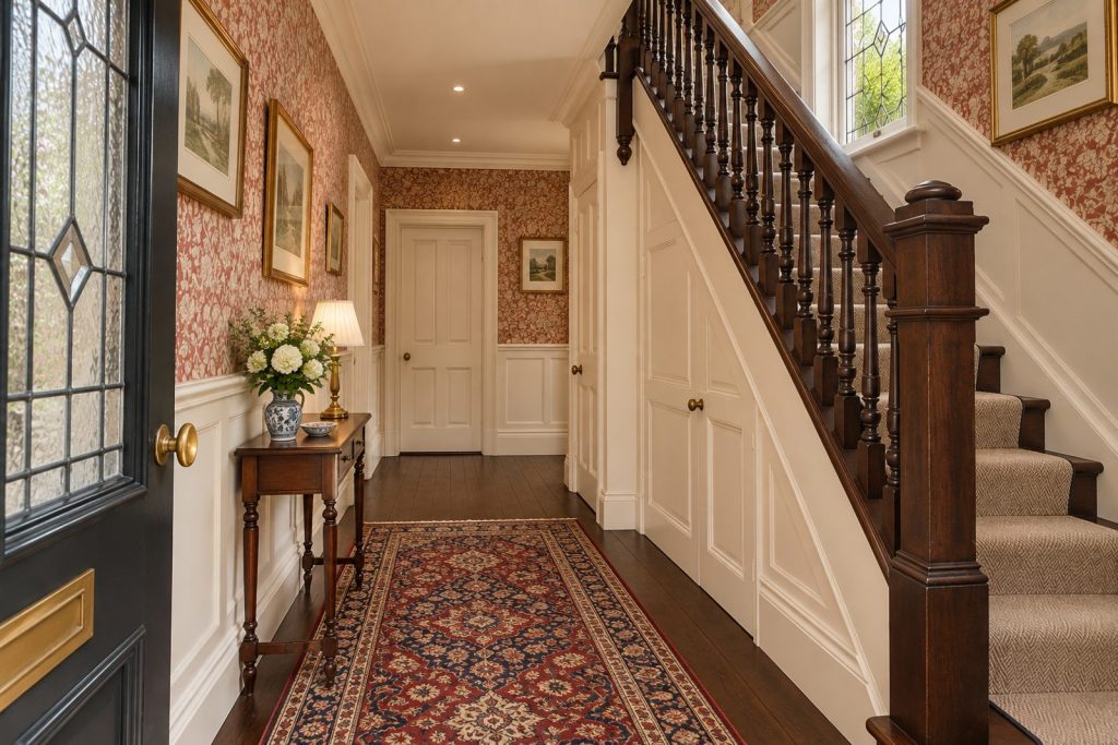 Hall, wide view from the doorway - 4-bedroom semi-detached house in Clapham