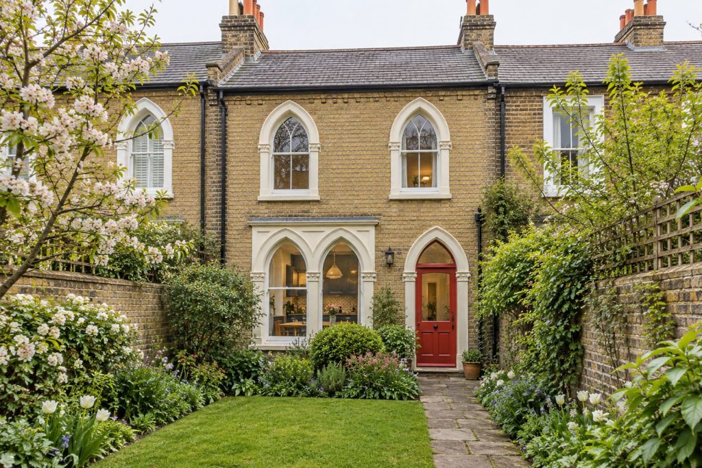 Rear garden, rear elevation seen from the garden - 3-bedroom cottage in Wimbledon