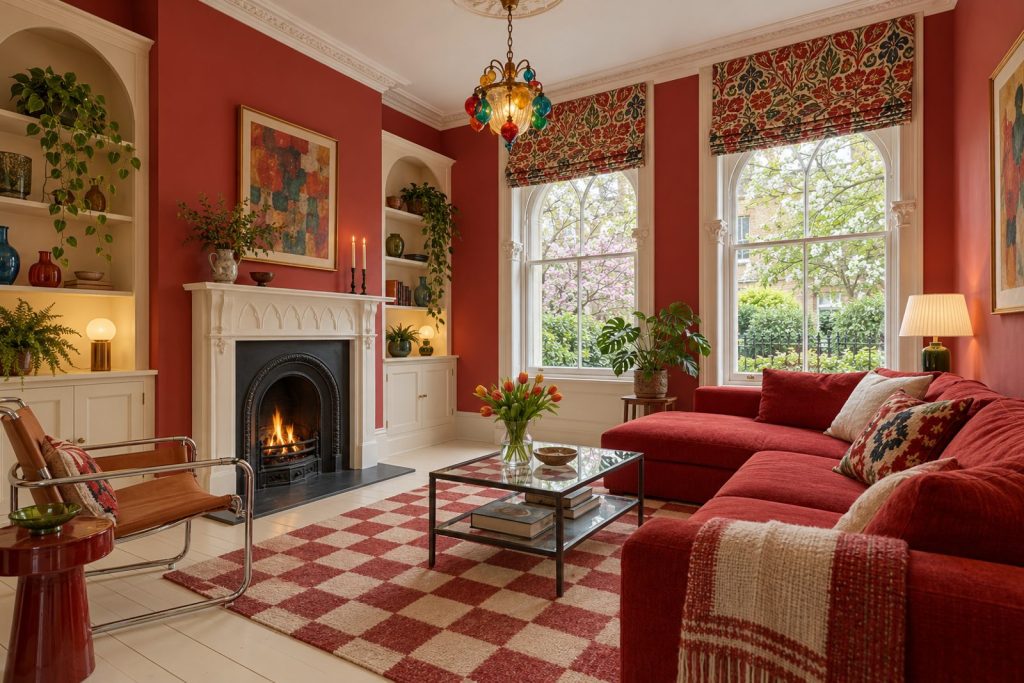 Sitting room, wide view from the doorway - 3-bedroom cottage in Wimbledon